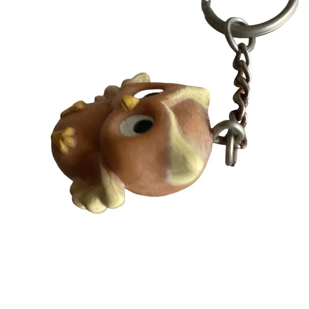 Hallmark Keychain Brown 1983 Vintage Owl Figural Rubber Retro Collectible 80s